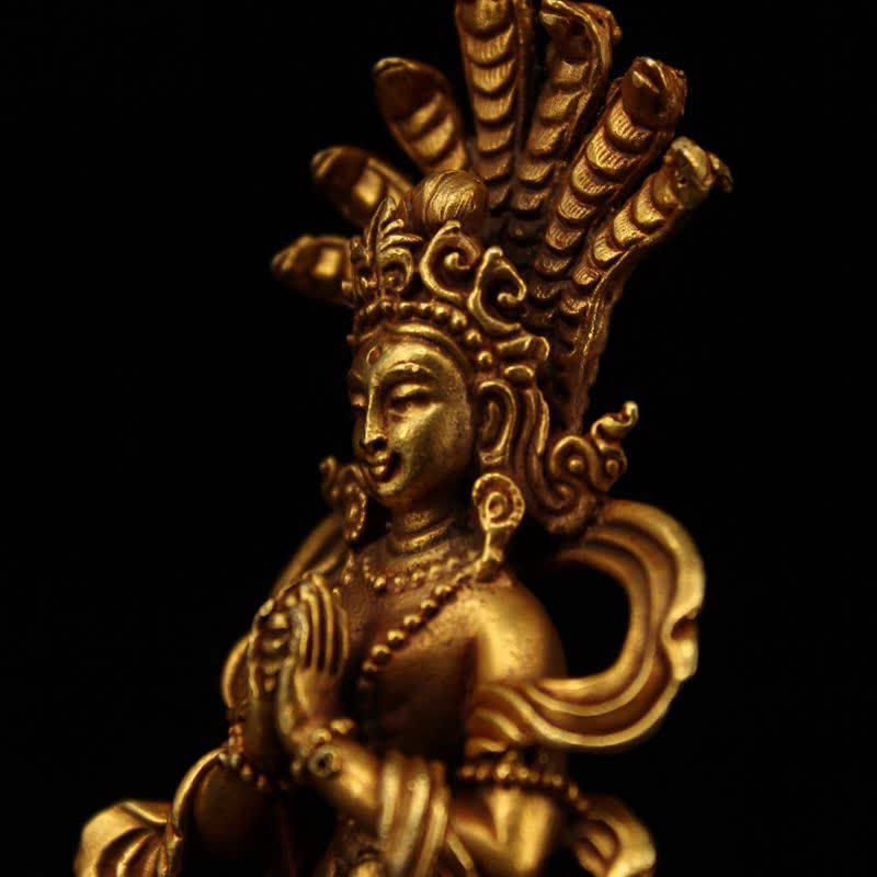 Buddha Stones Bodhisattva Nagarjuna Protection Copper Statue Decoration