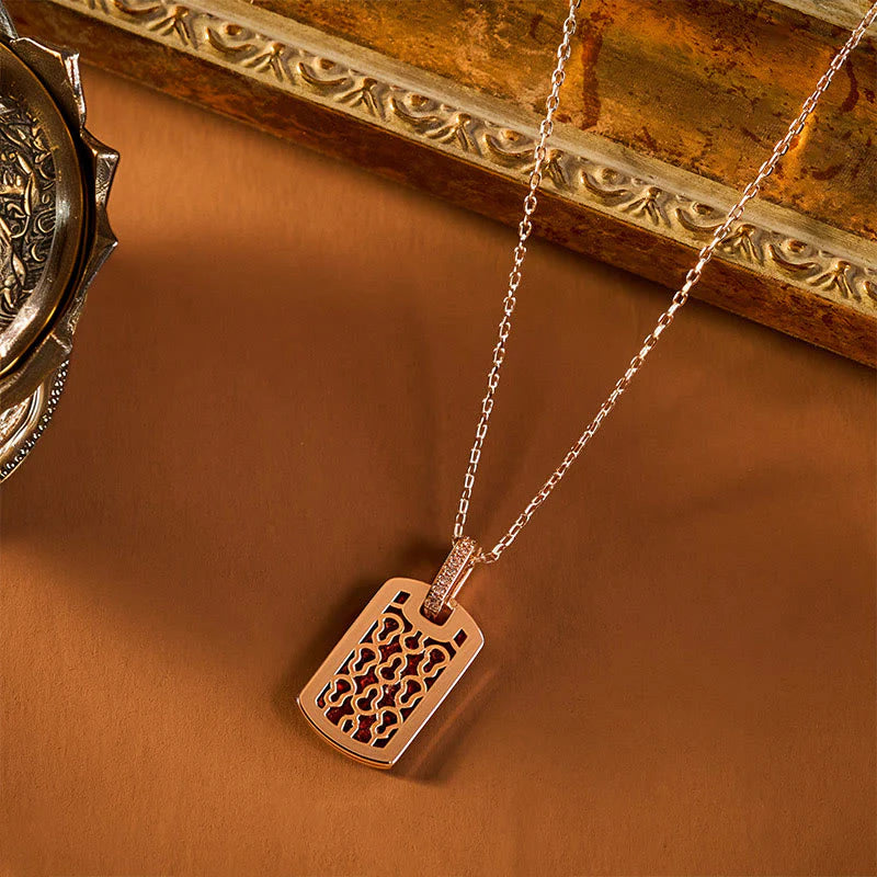 Buddha Stones Gourd Hollow Design Copper Protection Necklace Pendant