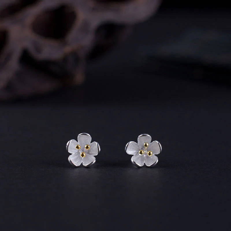 Buddha Stones 925 Sterling Silver Golden Stamens Balance Earrings