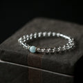 Buddha Stones Natural Clear Quartz Aquamarine Clarity Bracelet