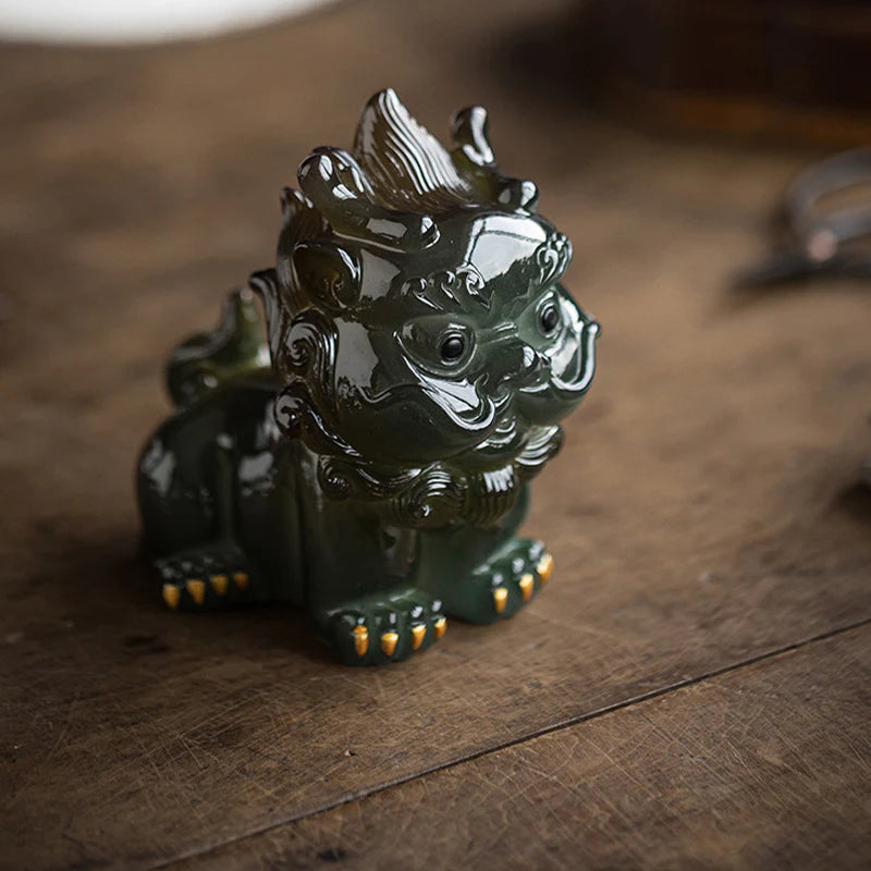 Buddha Stones Color Changing Small PiXiu Resin Tea Pet Wealth Home Figurine Decoration