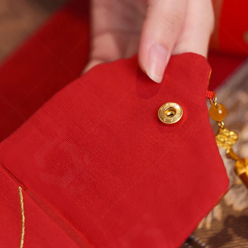 Buddha Stones Embroidery Year Of The Horse 2026 New Year Tassel Chinese Red Envelope