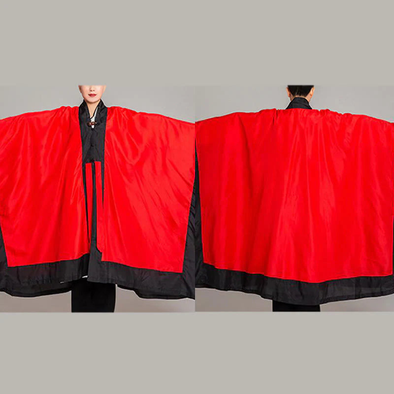 Buddha Stones Wudang Solid Color Long Wide Sleeve Unisex Taoist Robe Kimono For Qigong Tai Chi Ceremony
