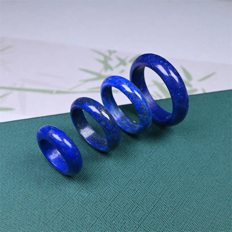 Buddha Stones Natural Lazurite Lapis Lazuli Self Care Ring