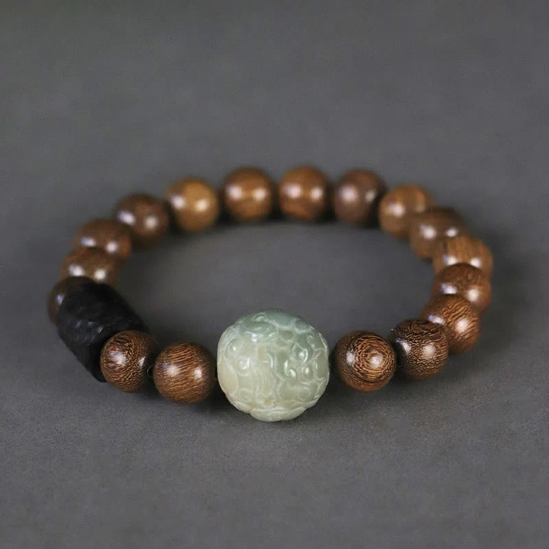 FREE Today: Calm Healing Sandalwood Bodhi Seed PiXiu Ebony Wood Bead Bracelet