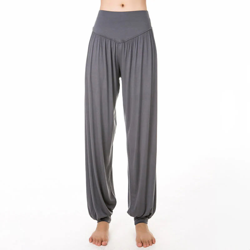 Buddha Stones Plain Color Loose Modal Yoga Dance Harem Pants