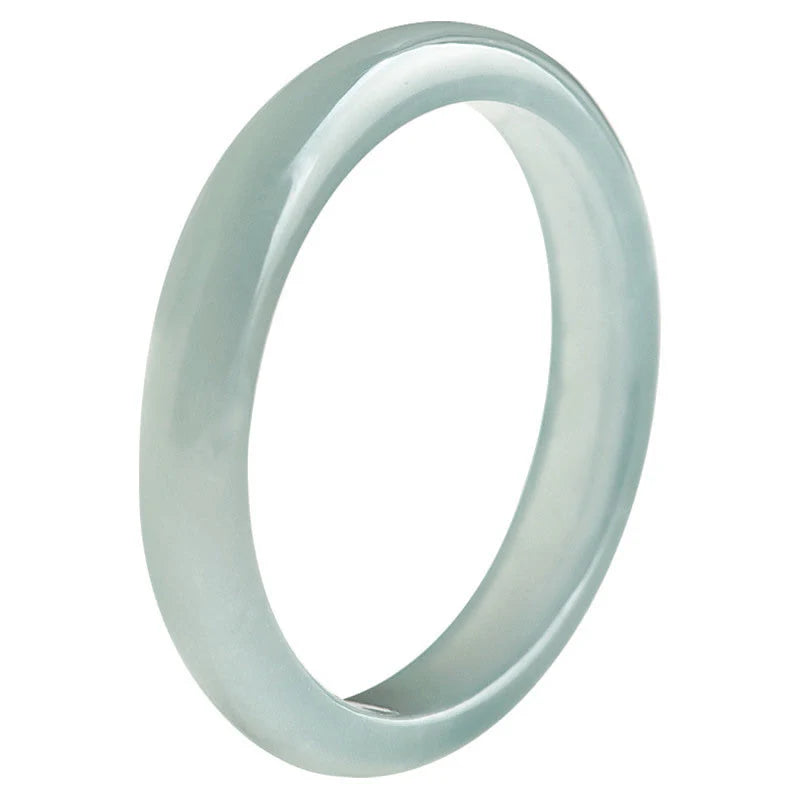 Buddha Stones Natural Jade Prosperity Luck Ring