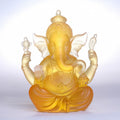Buddha Stones Handmade Ganesh Ganpati Elephant Figurine Liuli Crystal Art Piece Protection Statue Home Decoration