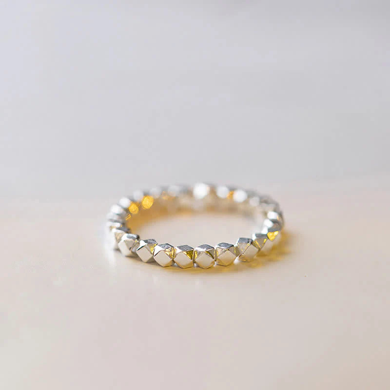 Buddha Stones 925 Sterling Silver Beaded Blessing Ring (Extra 35% Off | USE CODE: FS35)