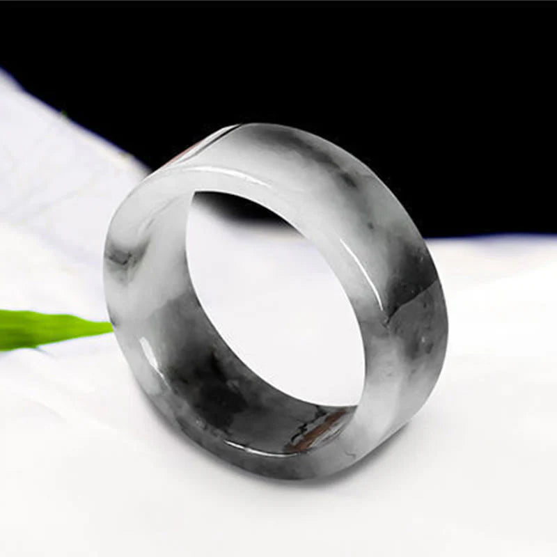Buddha Stones Jade Prosperity Luck Ring