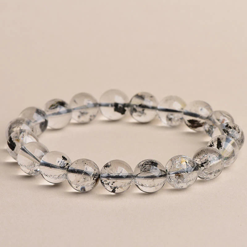 Buddha Stones Herkimer Diamond Protection Meditation Bracelet