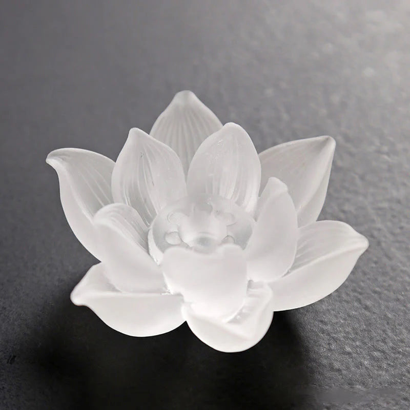 Buddha Stones Mini Lotus Liuli Crystal Healing Meditation Stick Incense Burner