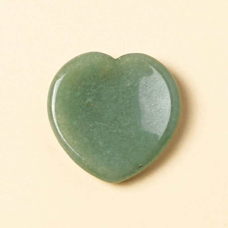 FREE Today: Positive and Motivation Heart Worry Stone Opal Rose Quartz Crystal Decor 4*4*0.7cm