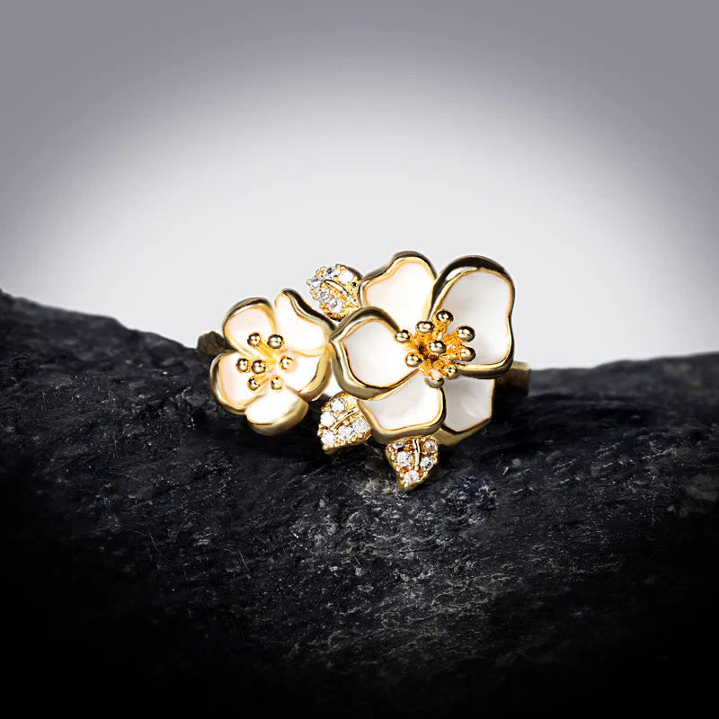 Buddha Stones Daisy Copper Luck Balance Ring