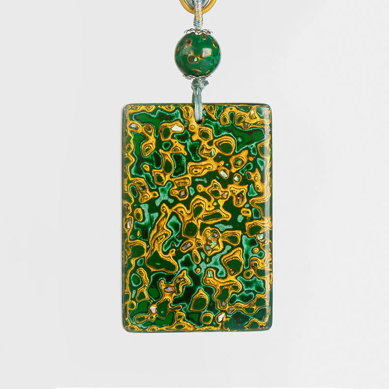 Buddha Stones Handcrafted Lacquer Craft Sandalwood Protection Pendant Necklace