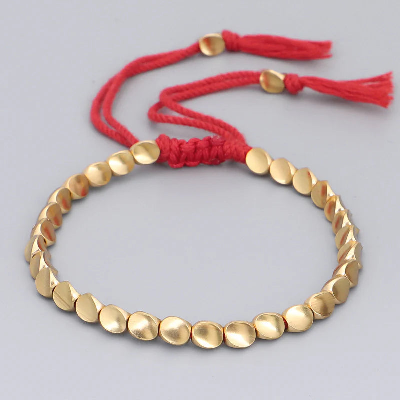 Buddha Stones Hoping for Strength and Protection Copper Beads Bracelet Includes Gift Message Card
