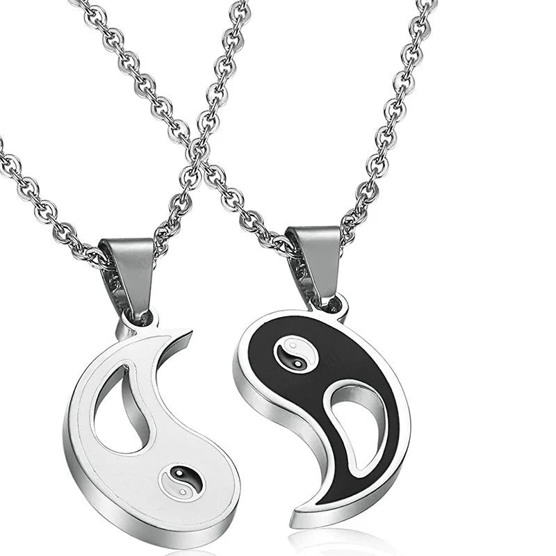 FREE Today: Everlasting Friendship Love Couple Yin Yang Necklace Bracelets Set