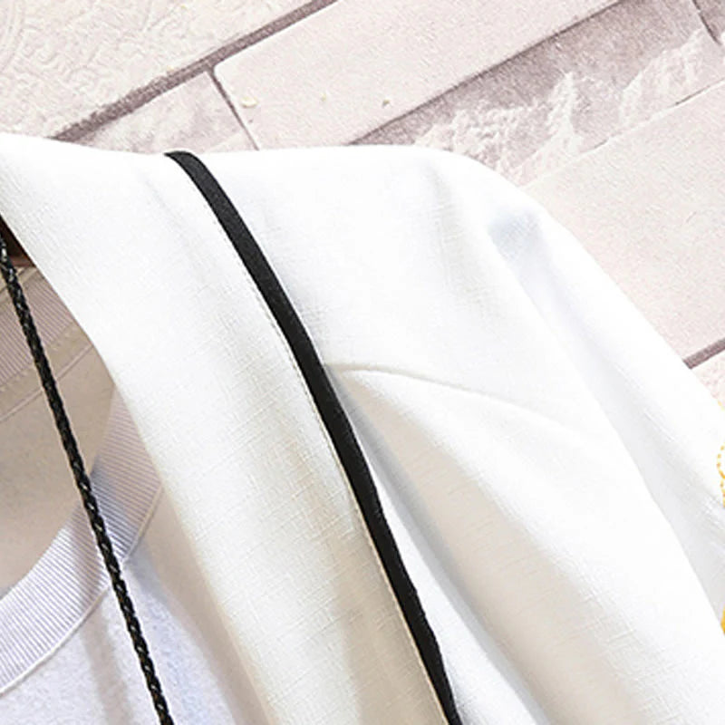 Buddha Stones Embroidery Dragon Phoenix Auspicious Cloud Waves Leaves Cranes Open Front Jacket Men's Kimono