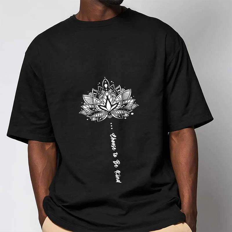 Buddha Stones Choose To Be Kind Geometric Flower Tee T-shirt