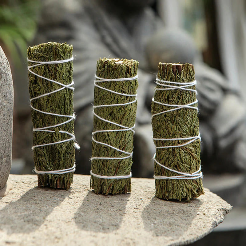 Buddha Stones Cedar Smudge Stick for Home Cleansing Incense Meditation and Rituals Cedar Sticks Incense Wands