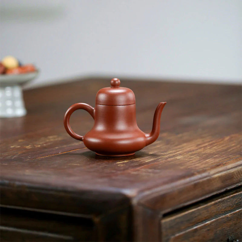Buddha Stones Vintage Bamboo Peach Blossom Purple Clay Kung Fu Teapot