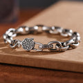 Buddha Stones 925 Sterling Silver Six True Words Wisdom Calm Bracelet (Extra 30% Off | USE CODE: FS30)