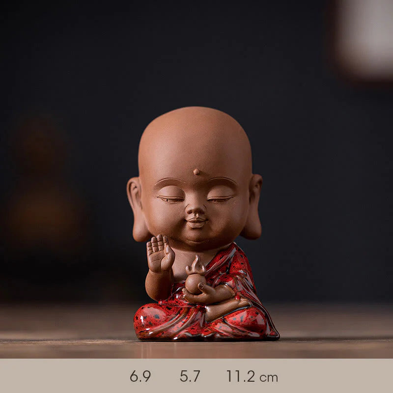 Buddha Stones Mini Gautama Buddha Sakyamuni Kwan Yin Avalokitesvara Ksitigarbha Serenity Ceramic Desk Decoration