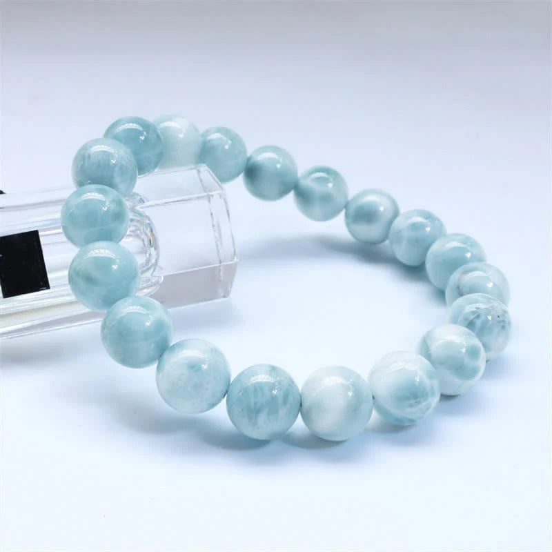 Buddha Stones Natural Larimar Wisdom Confidence Bracelet