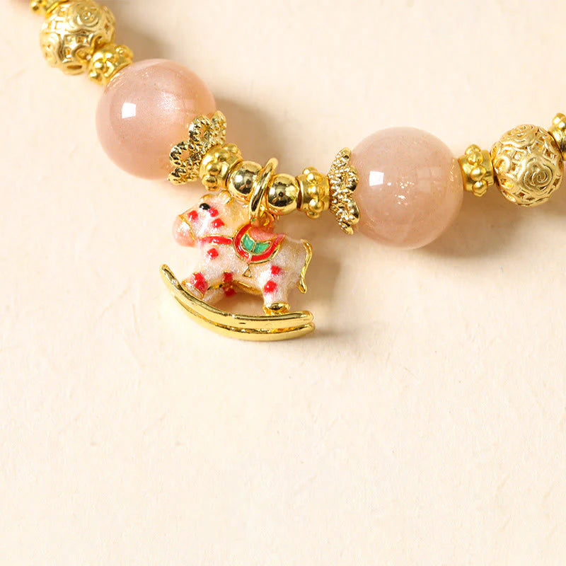 Buddha Stones Year Of The Horse South Red Agate Sun Stone Tourmaline Success Bracelet