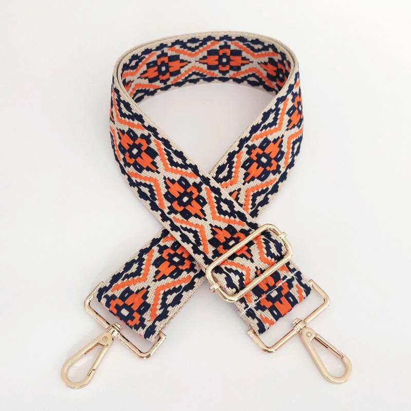 Buddha Stones Multicolor Embroidered Shoulder Bag Straps