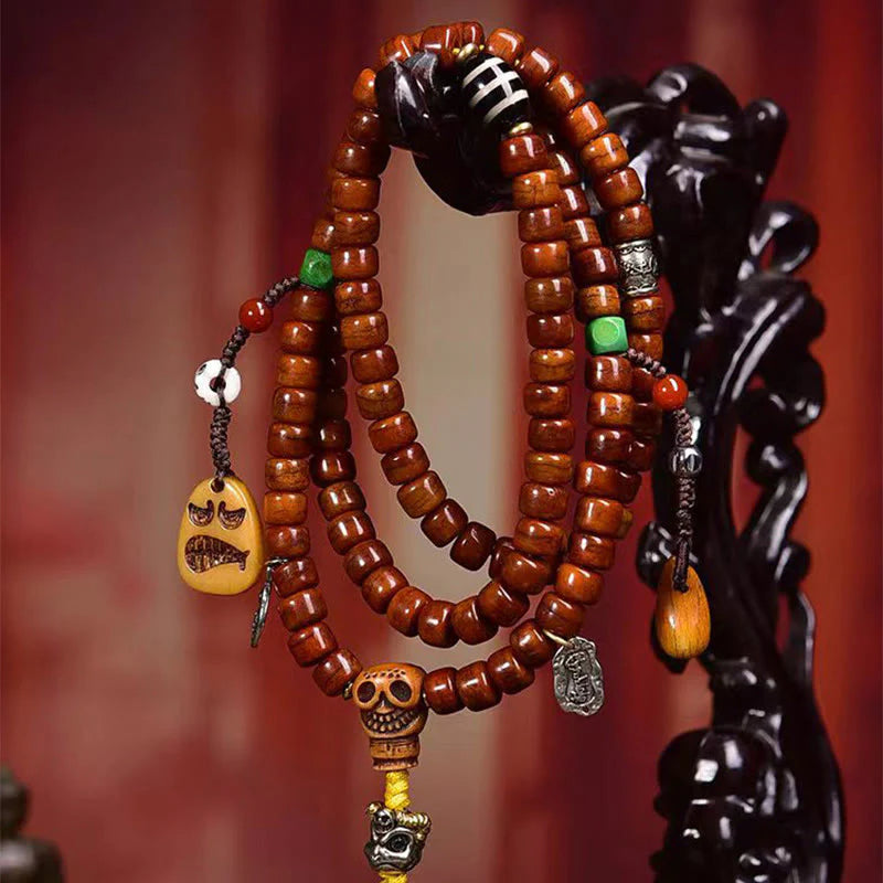 Buddha Stones Tibet 108 Beads Bone Beads Dzi Bead Strength Mala