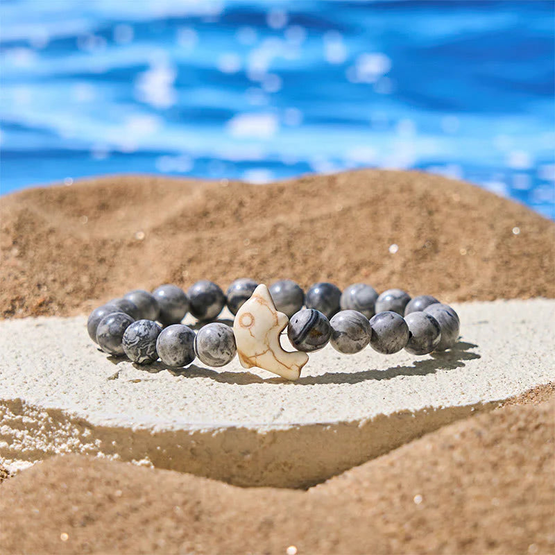 Buddha Stones Natural Various Stones Dolphin Spiritual Balance Bracelet