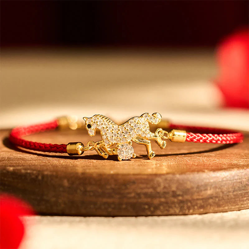 Buddha Stones Wishing You Success & Good Luck Year of the Horse String Includes Gift Message Card