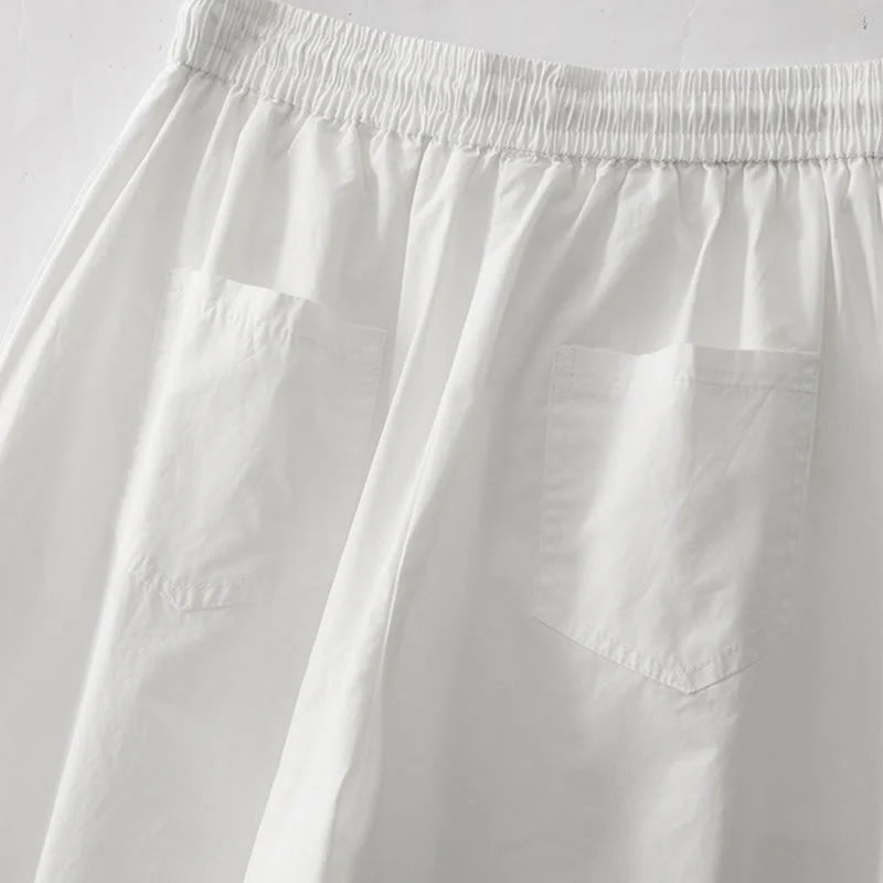 Buddha Stones Plain High Waist Pleats Design Women's Harem Pants With Pockets