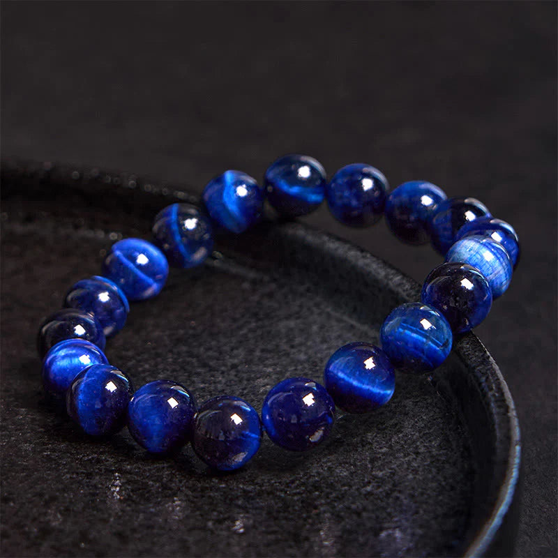Buddha Stones Blue Tiger Eye Protection Bracelet