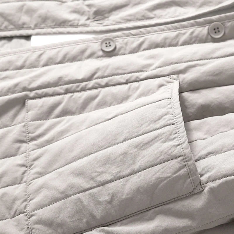 Buddha Stones Cord Design Quilting Women's Long Sleeve Cotton Hoodie Jacket With Pocket