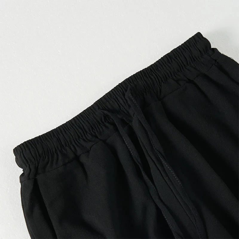 Buddha Stones Plain Bohemian Stripes Women's Wide Leg Pants With Pockets