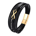 FREE Today: Balance and Calm Colorful Infinitely Titanium Steel Multilayered Leather Bracelet