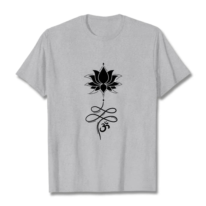 Buddha Stones Lotus OM Sanskrit Tee T-shirt