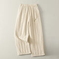 Buddha Stones Plain Cotton Polyester Thick Women's Pants With Pockets