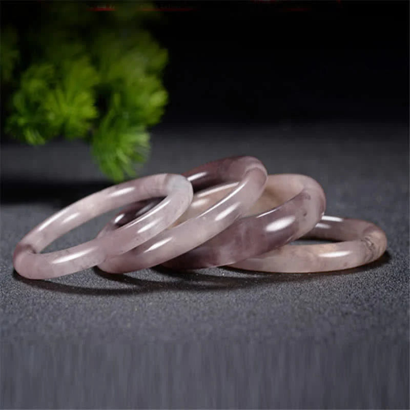 Buddha Stones Purple Golden Silk Jade Wealth Bracelet Bangle