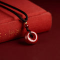 Buddha Stones Cinnabar Peace Buckle Calm Blessing Necklace Pendant (Extra 35% Off | USE CODE: FS35)