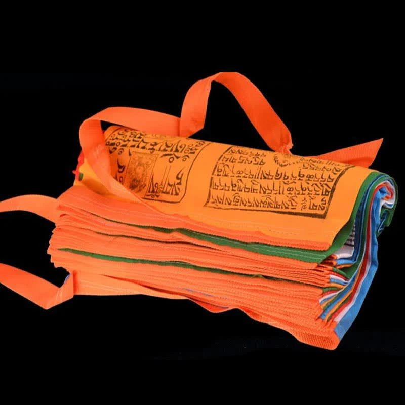 Buddha Stones Tibetan 5 Colors Windhorse Scriptures Auspicious Outdoor Prayer Flag