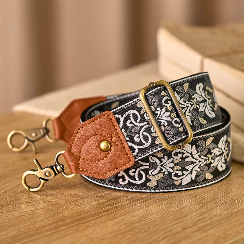 Buddha Stones Flower Geometric Embroidery Adjustable Handbags Crossbody Shoulder Bag Straps Replacement