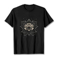 Buddha Stones Golden Lotus Flower Design Tee T-shirt