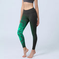 Buddha Stones Dark-Colored Mandala Pattern Gym Leggings Women's Yoga Pants