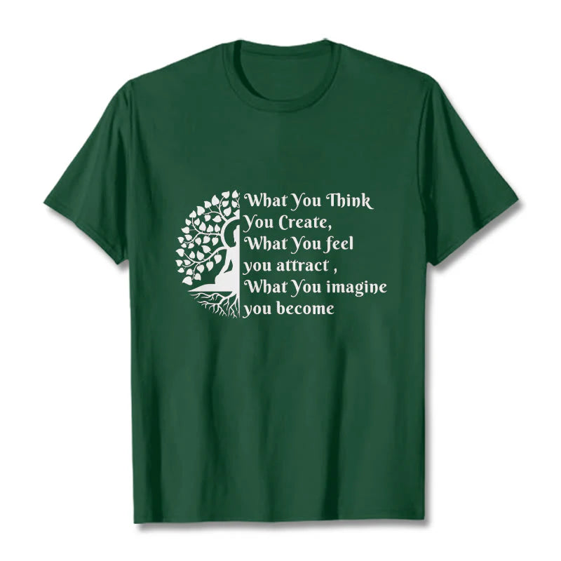 Buddha Stones Half-meditation Buddha Tree Tee T-shirt