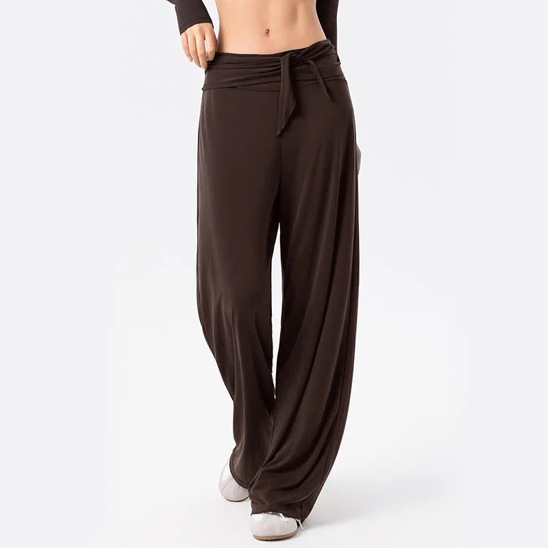 Buddha Stones Casual Lace-up Breathable Sports Women's Wide Leg Pants
