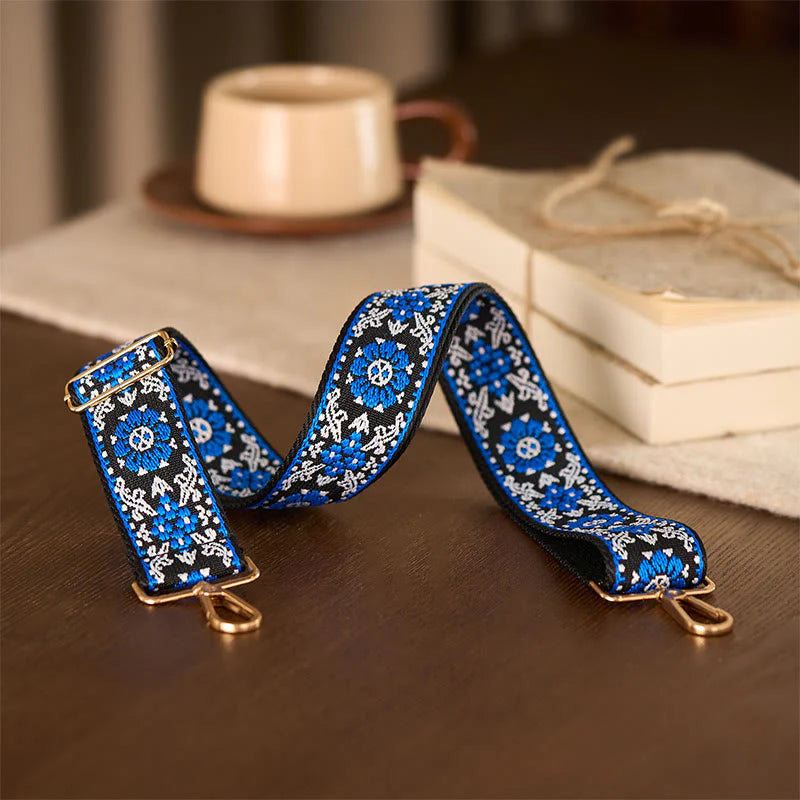 Buddha Stones Bohemian Round Flower Geometric Embroidery Adjustable Handbags Crossbody Shoulder Bag Purse Straps Replacement