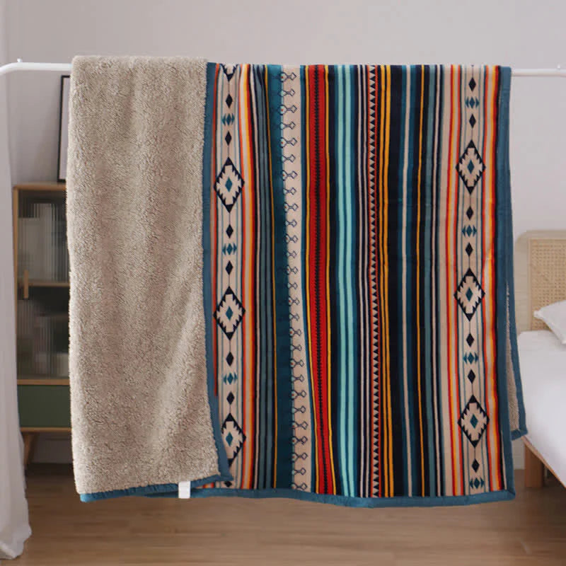 Buddha Stones Geometric Warm Soft Bed Throw Blanket